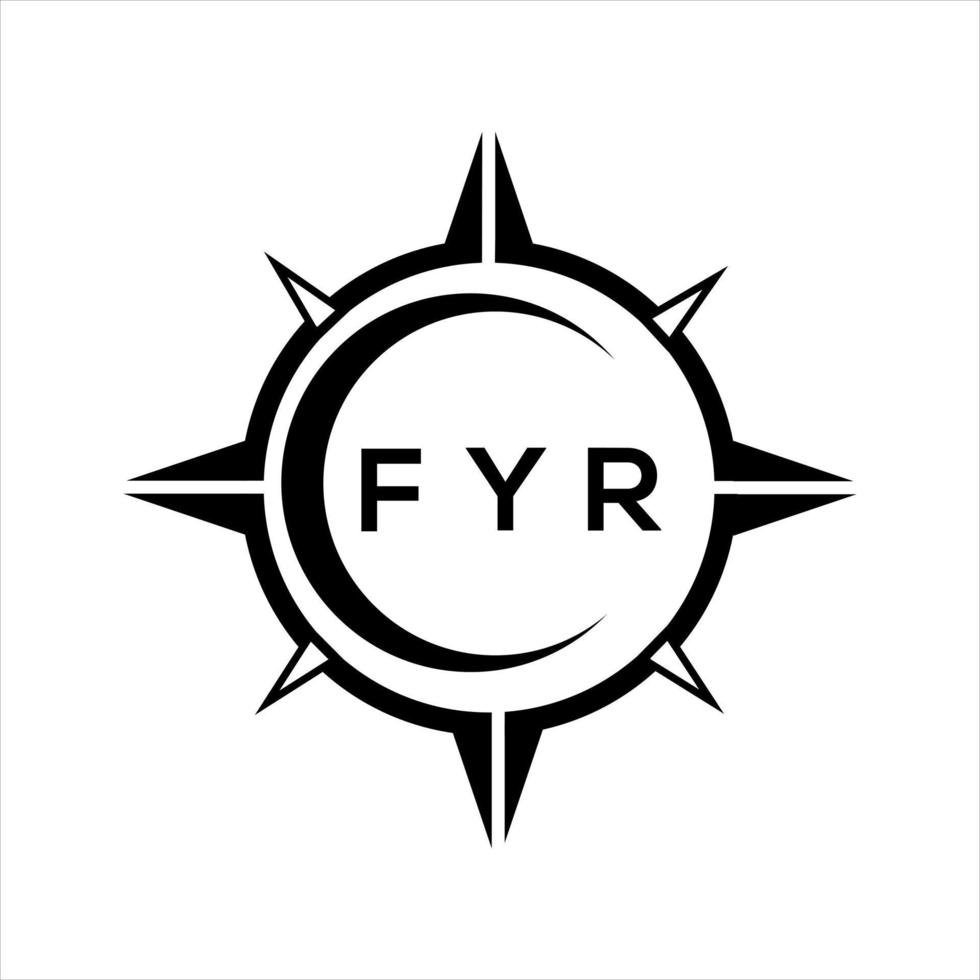 fyro abstract technologie cirkel instelling logo ontwerp Aan wit achtergrond. fyro creatief initialen brief logo. vector