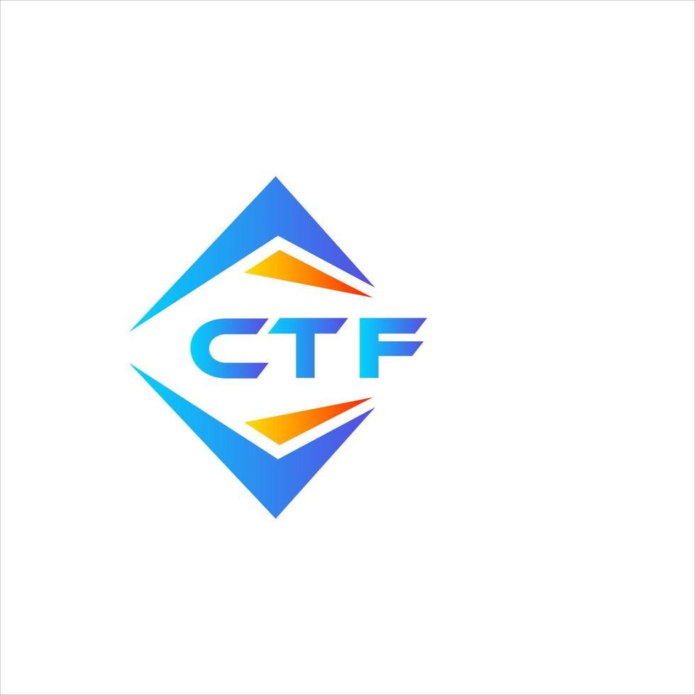 ctf abstract technologie logo ontwerp Aan wit achtergrond. ctf creatief initialen brief logo concept. vector