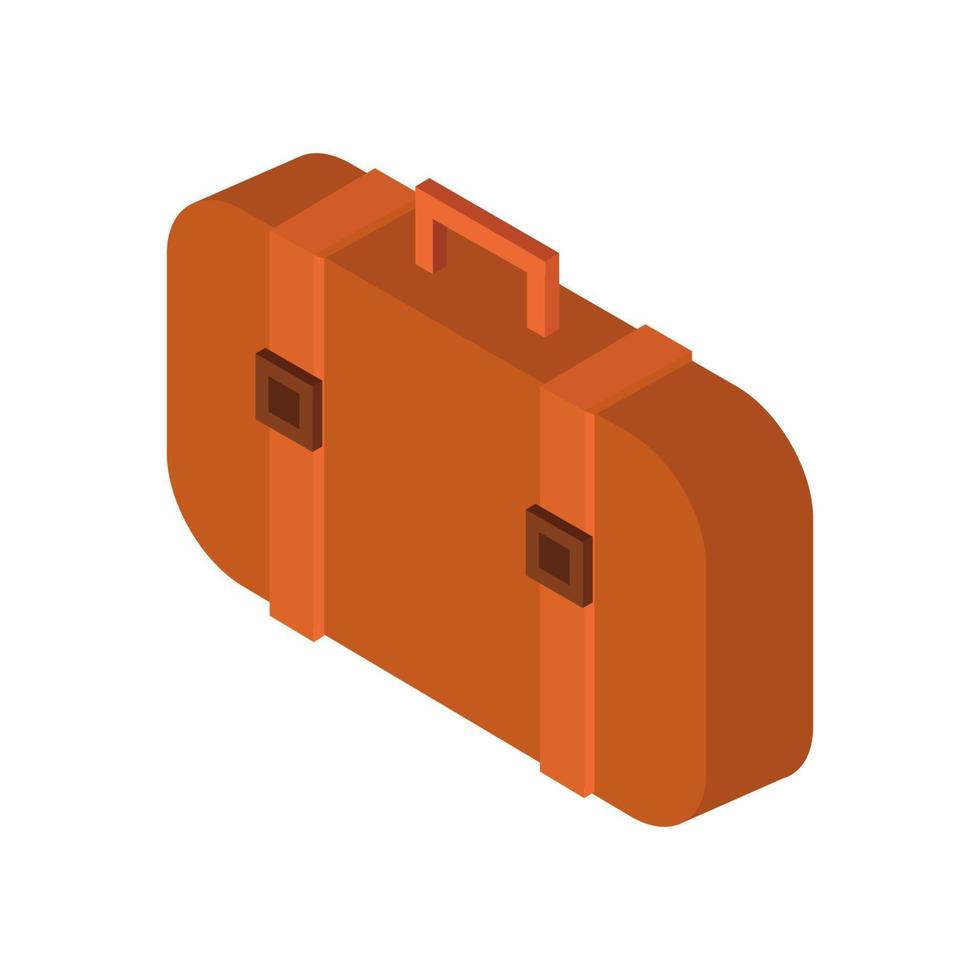 isometrische reiskoffer op witte achtergrond vector