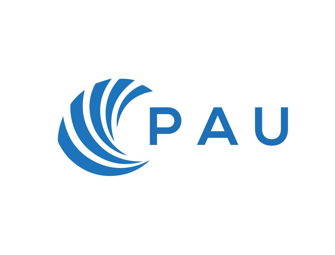 pau brief logo ontwerp Aan wit achtergrond. pau creatief cirkel brief logo concept. pau brief ontwerp. vector