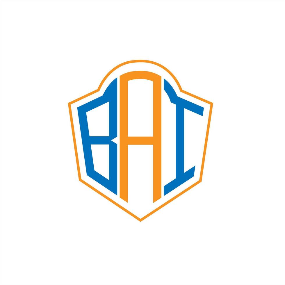 bai abstract monogram schild logo ontwerp Aan wit achtergrond. bai creatief initialen brief logo. vector