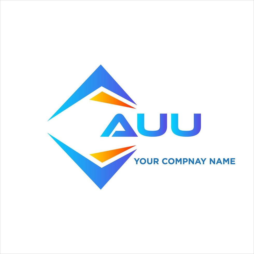 auu abstract technologie logo ontwerp Aan wit achtergrond. auu creatief initialen brief logo concept. vector