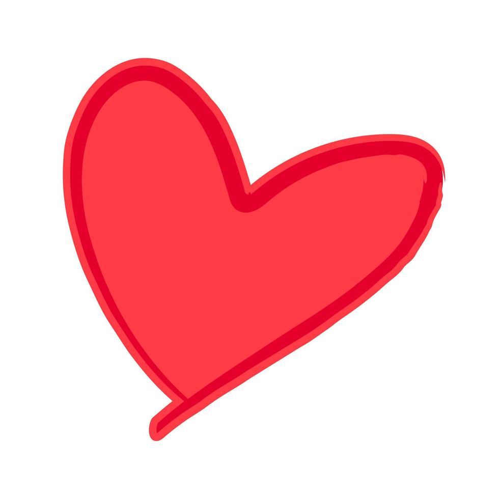 hart vorm vector. liefde illustratie. hand- getrokken ontwerp voor Valentijnsdag dag kaart achtergrond. vector