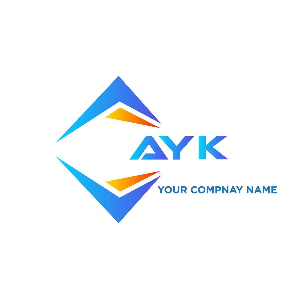 ayk abstract technologie logo ontwerp Aan wit achtergrond. ayk creatief initialen brief logo concept. vector