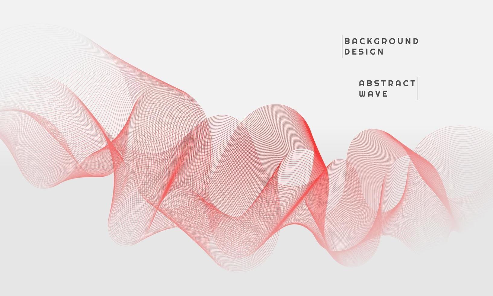 moderne abstracte achtergrond met gebogen lijnen gekleurd in rode gradaties vector
