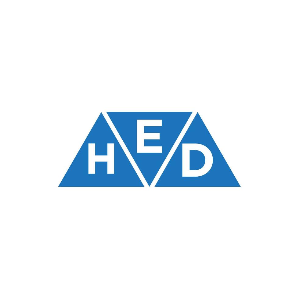 ehd driehoek vorm logo ontwerp Aan wit achtergrond. ehd creatief initialen brief logo concept. vector