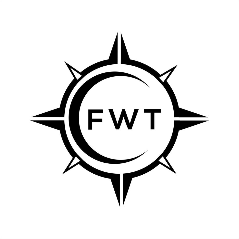 fwt abstract technologie cirkel instelling logo ontwerp Aan wit achtergrond. fwt creatief initialen brief logo. vector