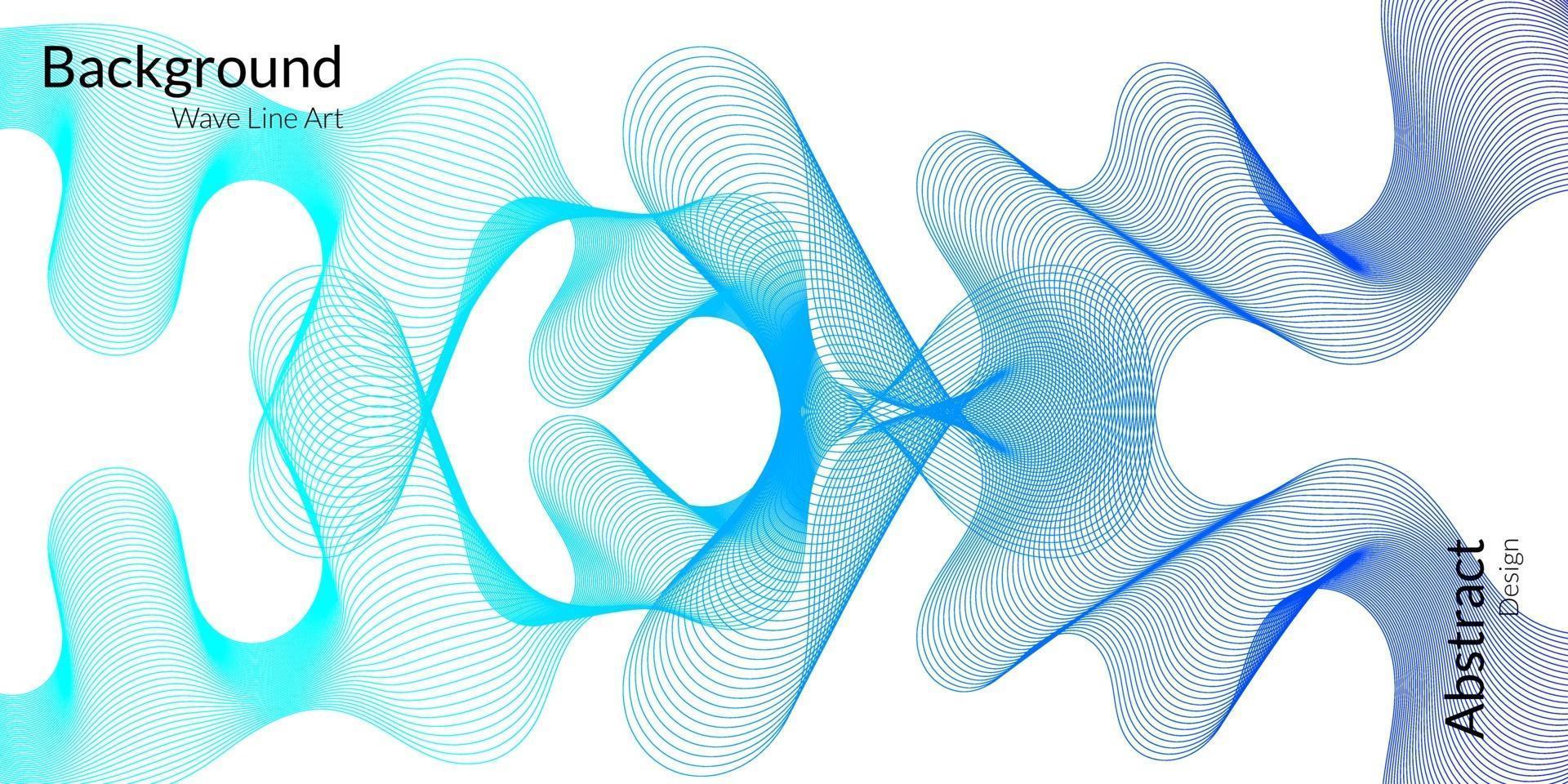 moderne abstracte achtergrond met golvende lijnen in blauwe gradaties vector