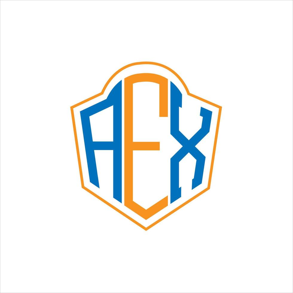 aex abstract monogram schild logo ontwerp Aan wit achtergrond. aex creatief initialen brief logo. vector