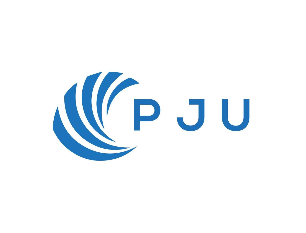 pju brief logo ontwerp Aan wit achtergrond. pju creatief cirkel brief logo concept. pju brief ontwerp. vector