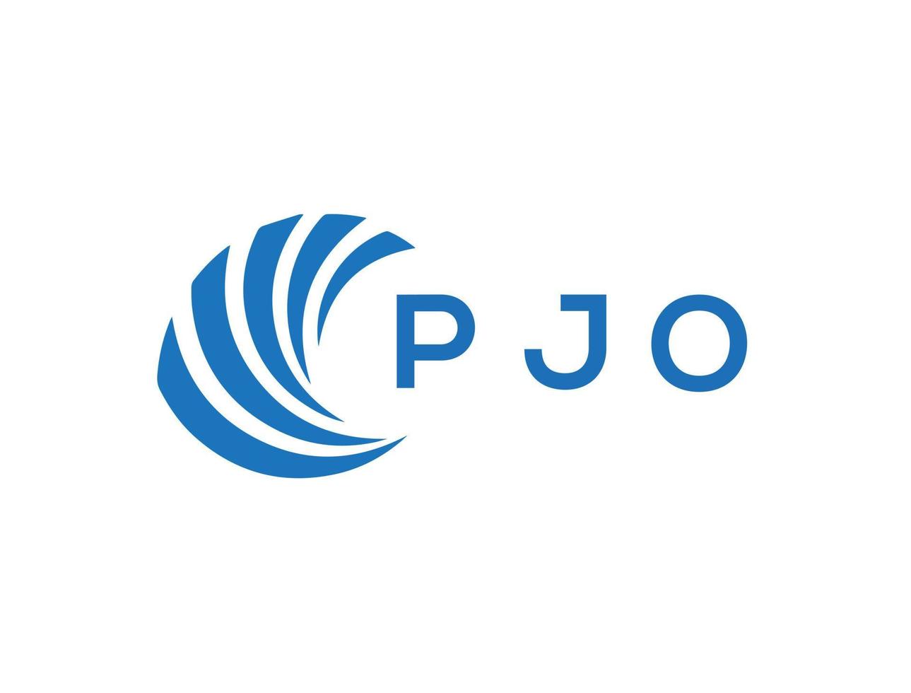 pjo brief logo ontwerp Aan wit achtergrond. pjo creatief cirkel brief logo concept. pjo brief ontwerp. vector