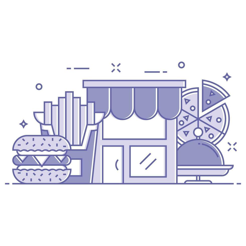 fast food concept illustratie vector