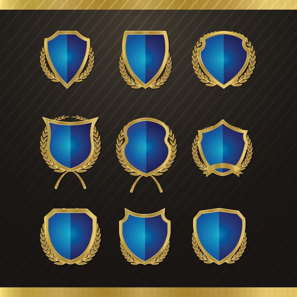 gouden metalen badges vector