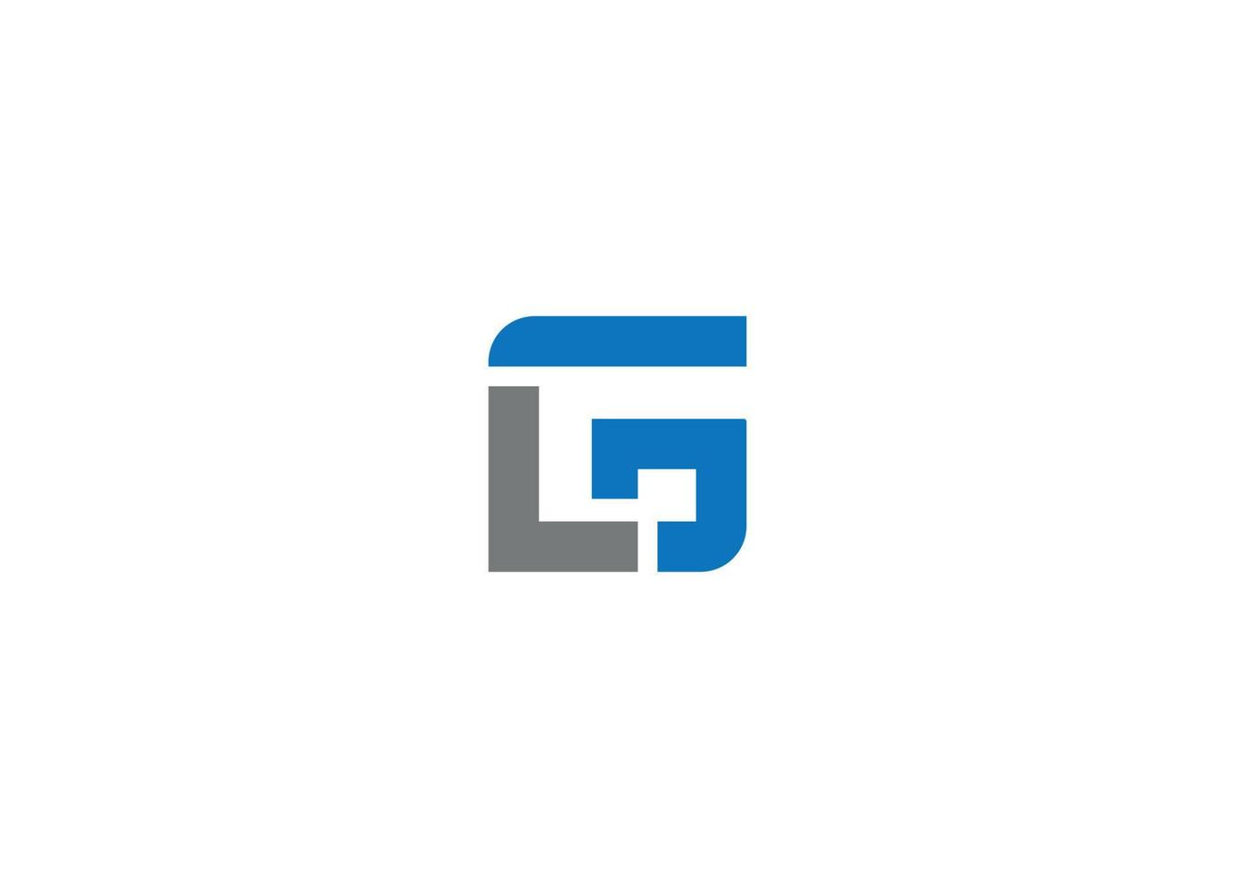 lg brief logo ontwerp met creatief modern vector icoon sjabloon