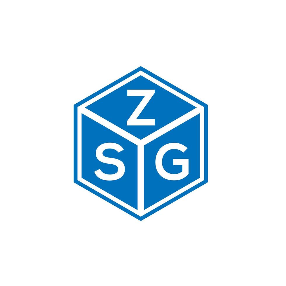 zsg brief logo ontwerp op witte achtergrond. zsg creatieve initialen brief logo concept. zsg brief ontwerp. vector