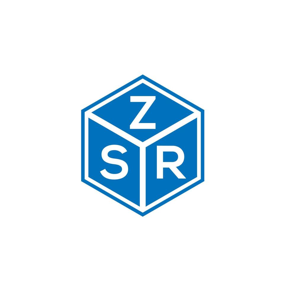 zsr brief logo ontwerp op witte achtergrond. zsr creatieve initialen brief logo concept. zsr brief ontwerp. vector