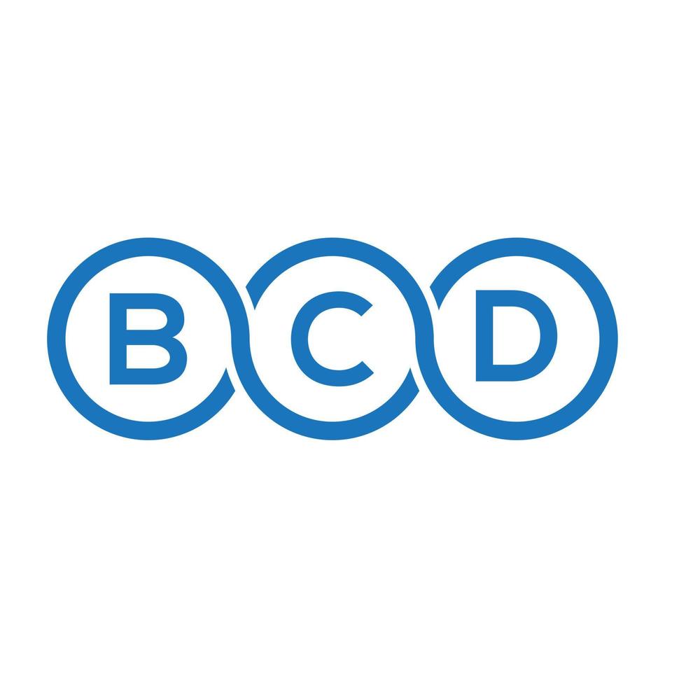 bcd brief logo ontwerp op witte achtergrond. bcd creatieve initialen brief logo concept. bcd-briefontwerp. vector