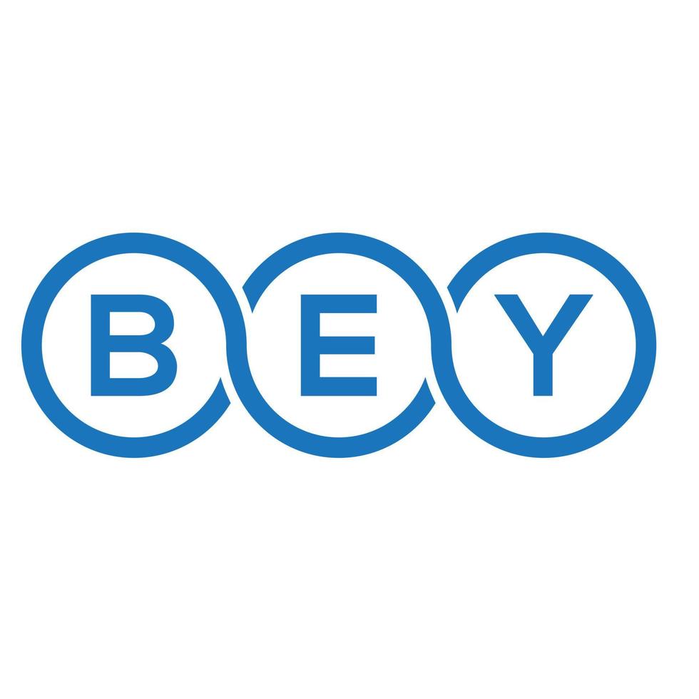 bey brief logo ontwerp op witte achtergrond. bey creatieve initialen brief logo concept. bey brief ontwerp. vector