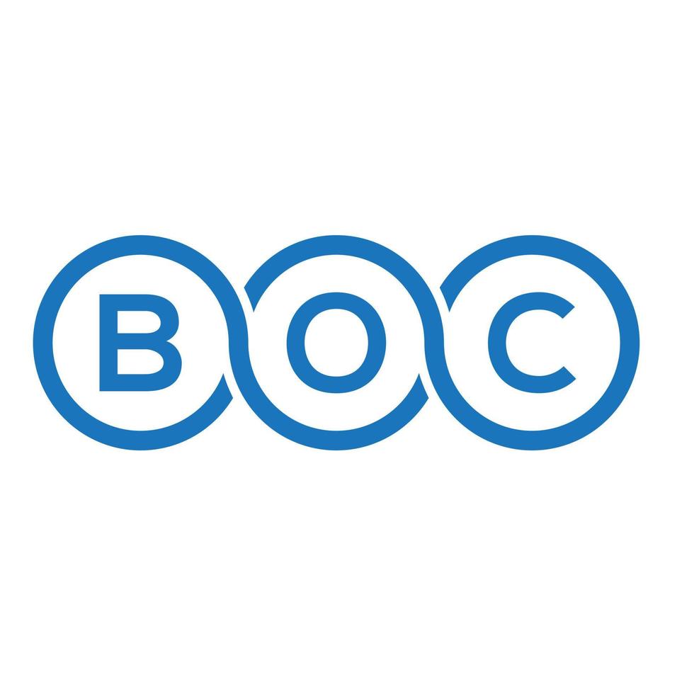 bc brief logo ontwerp op witte achtergrond. boc creatieve initialen brief logo concept. boc brief ontwerp. vector