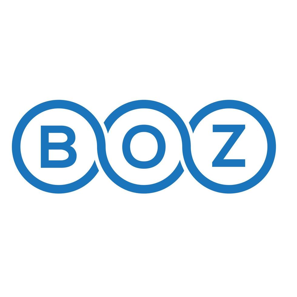 boz brief logo ontwerp op witte achtergrond. boz creatieve initialen brief logo concept. boz brief ontwerp. vector