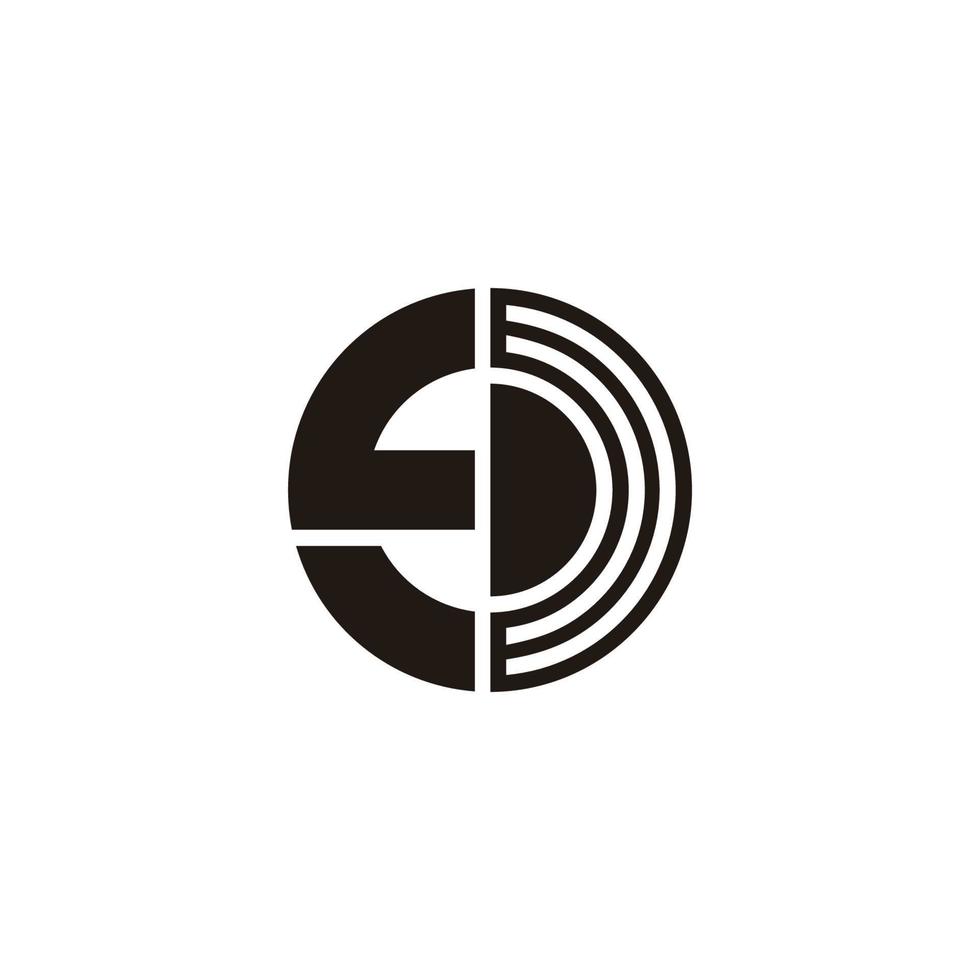 abstract brief ed symbool meetkundig logo vector