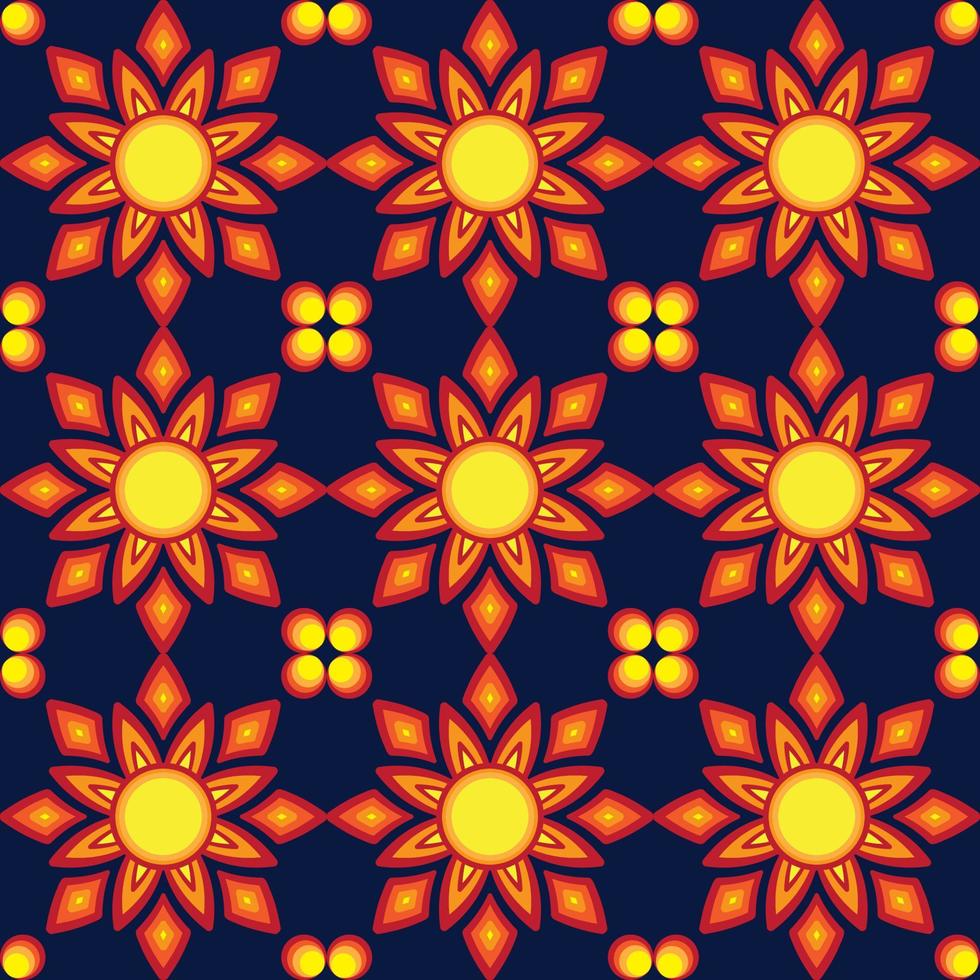 batik bloemen naadloos patroonontwerp vector
