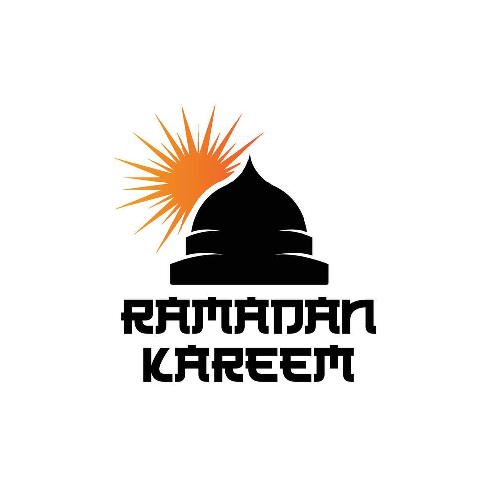 ramadan kareem wenskaart achtergrond vector ontwerp, islamitische feestdagen, met ster lamp moskee ontwerp en Arabisch schrift