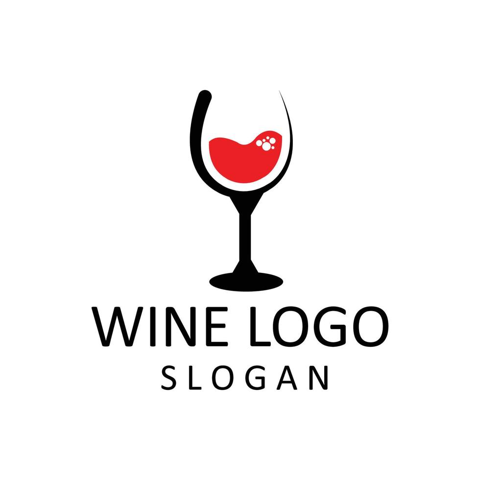 mousserende wijn glas logo pictogram vector, café inspiratie sjabloon, illustratie vector