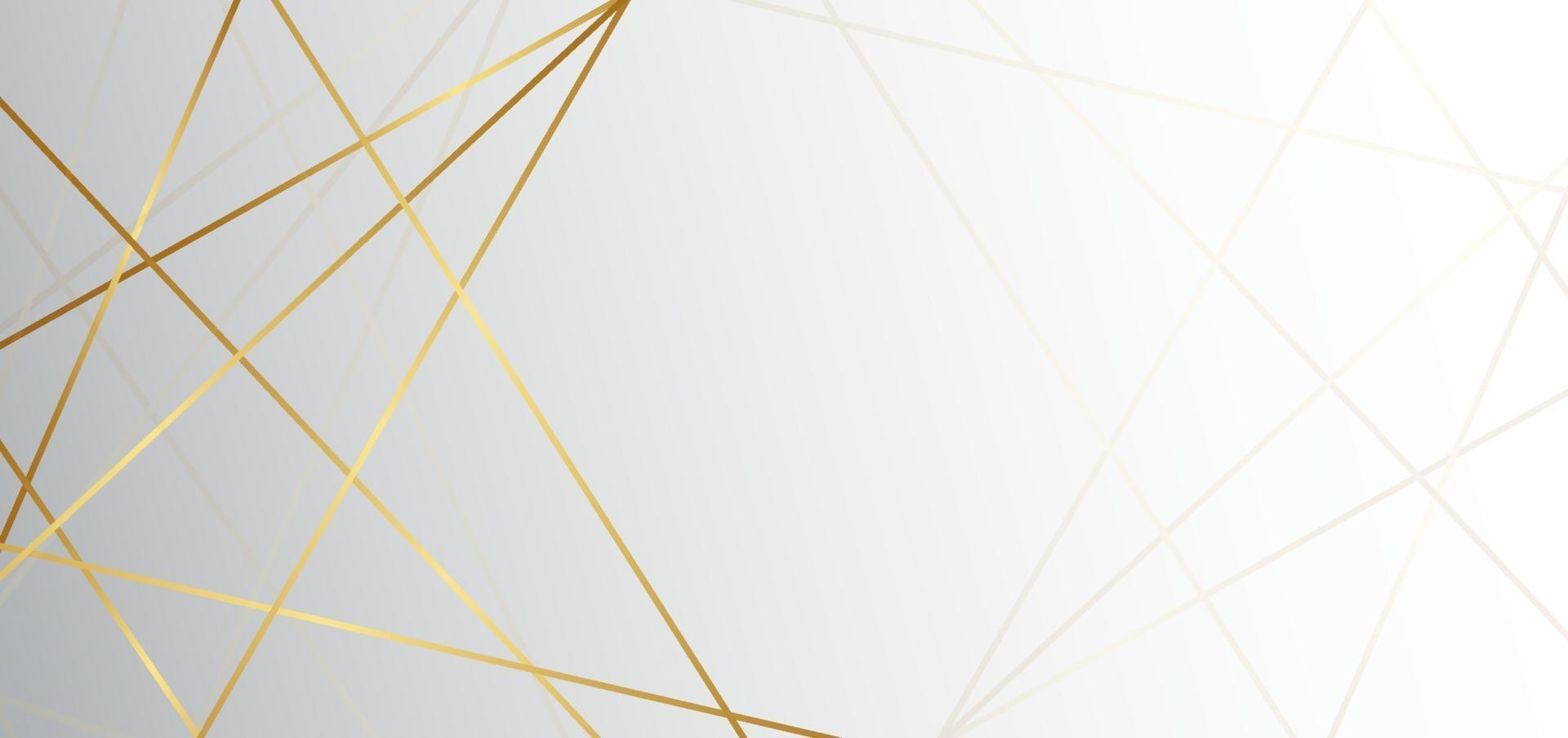 abstracte witte en grijze driehoeksachtergrond met gouden lijnluxe. u kunt gebruiken voor advertentie, poster, sjabloon, bedrijfspresentatie. vector