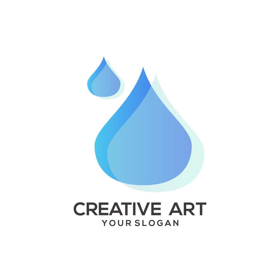 water logo helling kleurrijk ontwerp vector