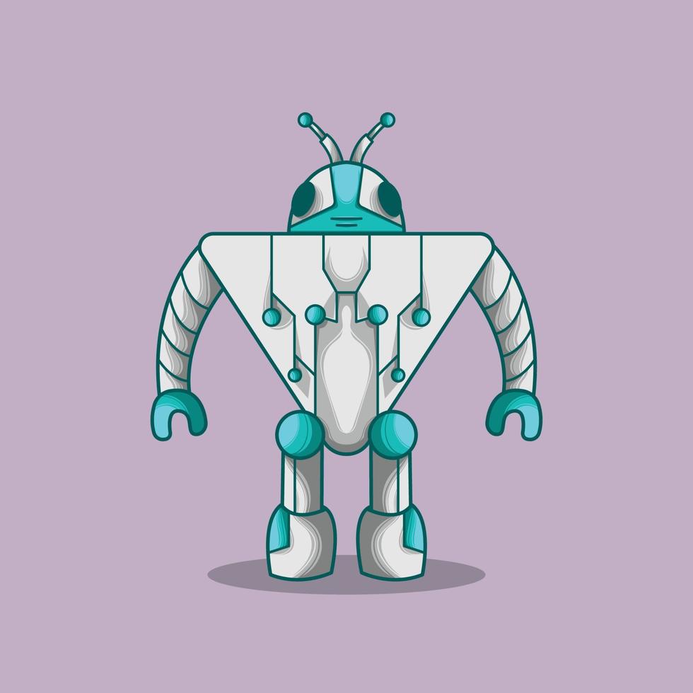 humanoid driehoek mascotte robot vector