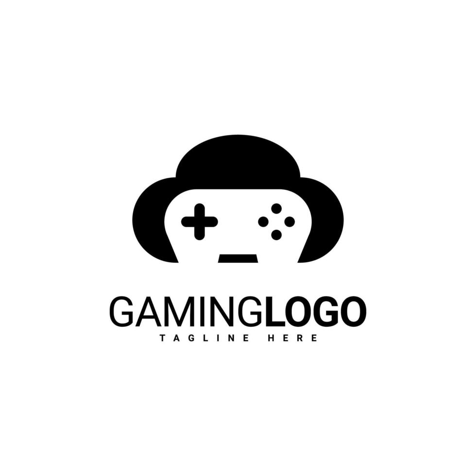 gemakkelijk en schoon gaming logo ontwerp vector