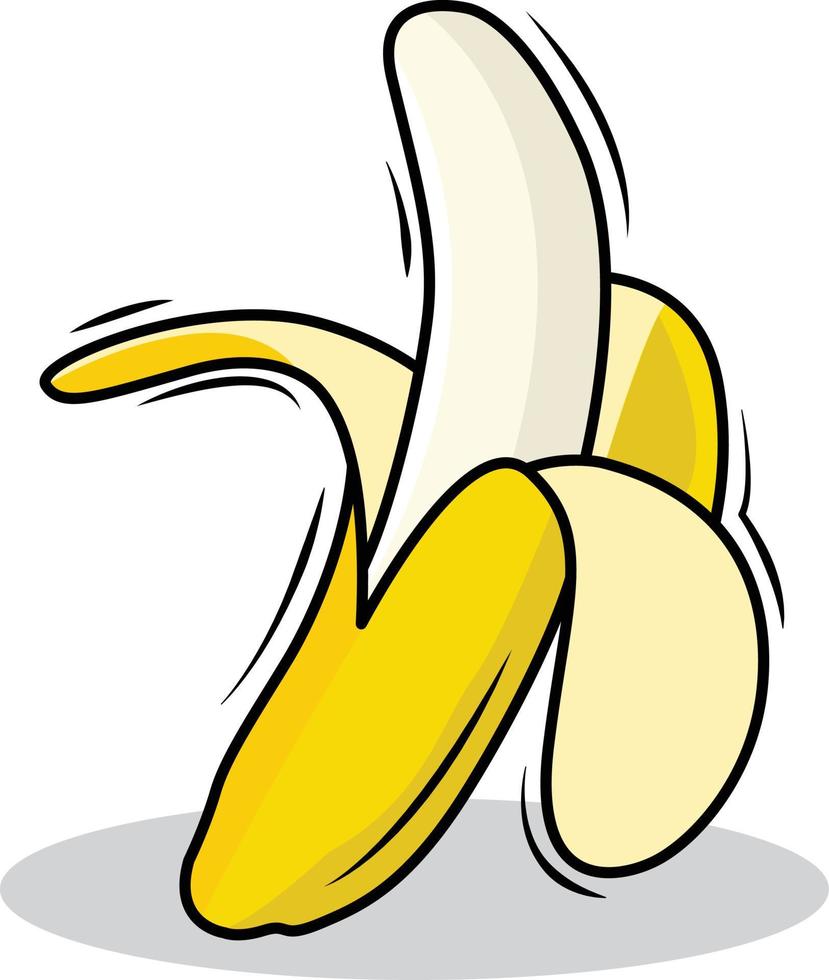 geschild geel banaan vector