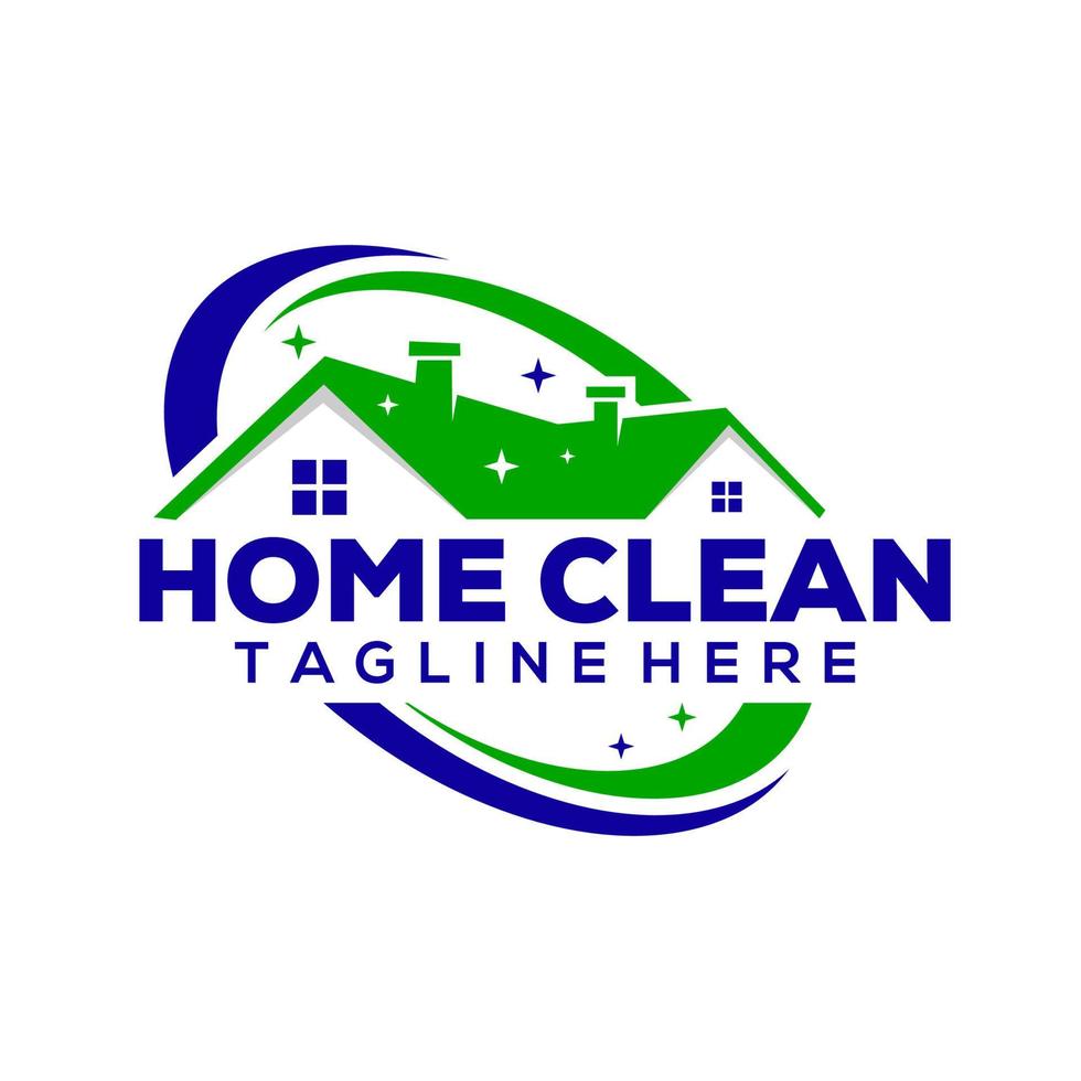 huis schoon onderhoud logo vector