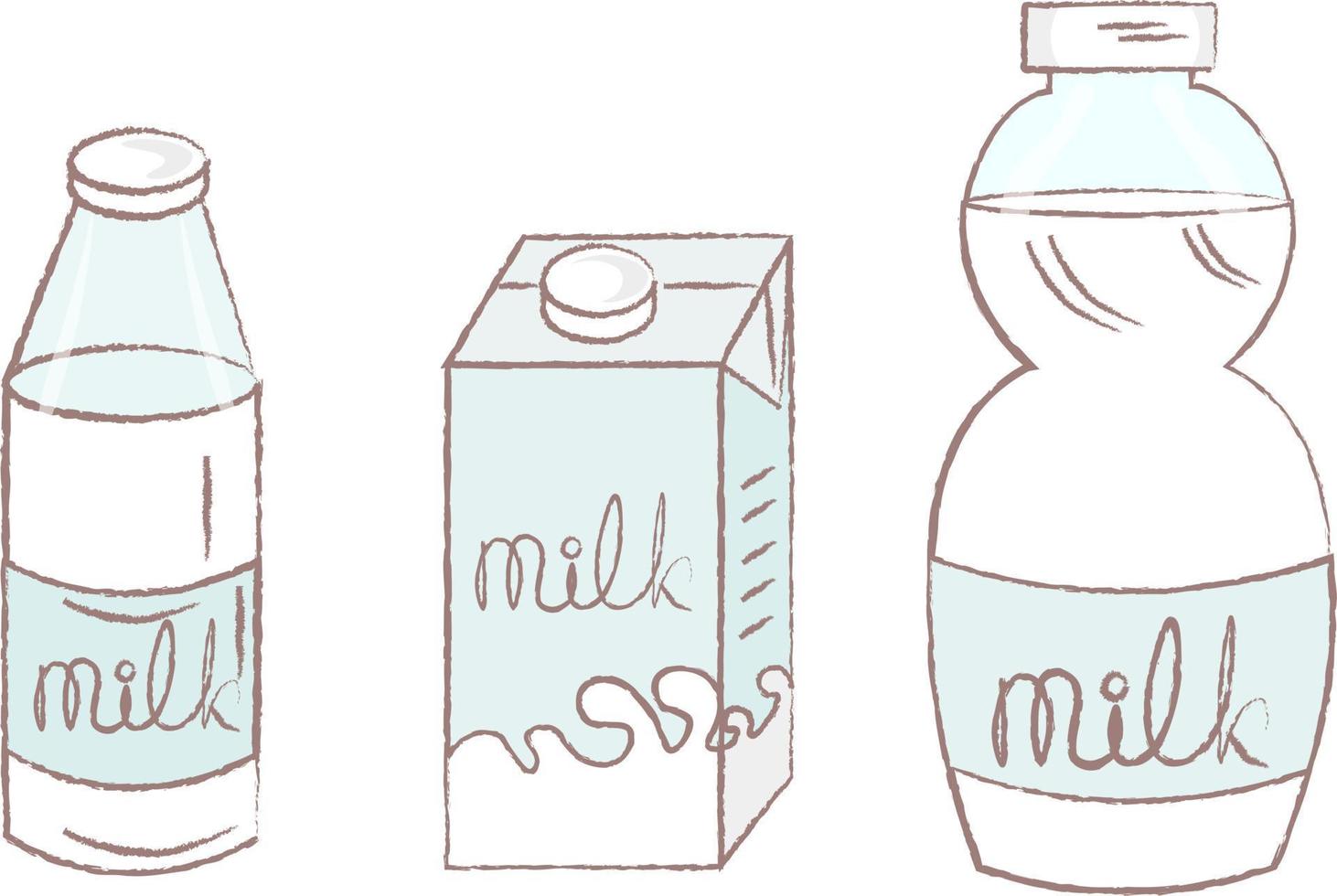 melk fles en glas vector