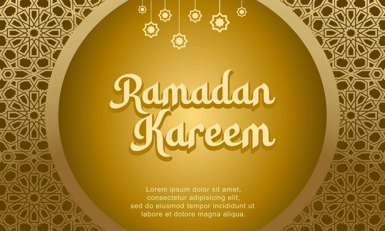 gouden elegant Ramadan groet vector ontwerp, geschikt voor spandoeken, sociaal media, groeten en anderen met Ramadan thema's