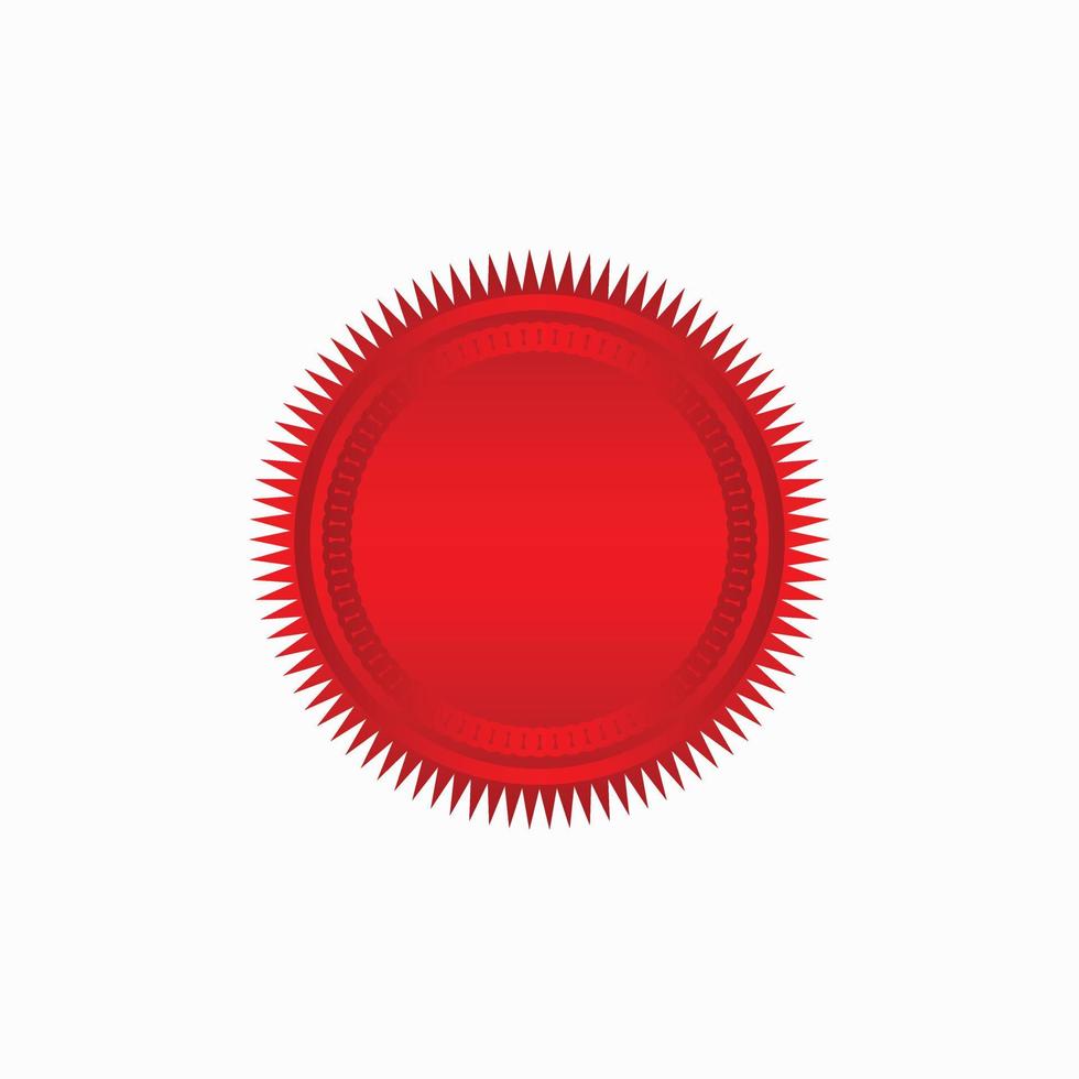 ronde rood insigne geïsoleerd Aan een wit achtergrond, zegel postzegel rood luxe elegant banier tegen, vector illustratie certificaat rood folie zegel of medaille geïsoleerd.