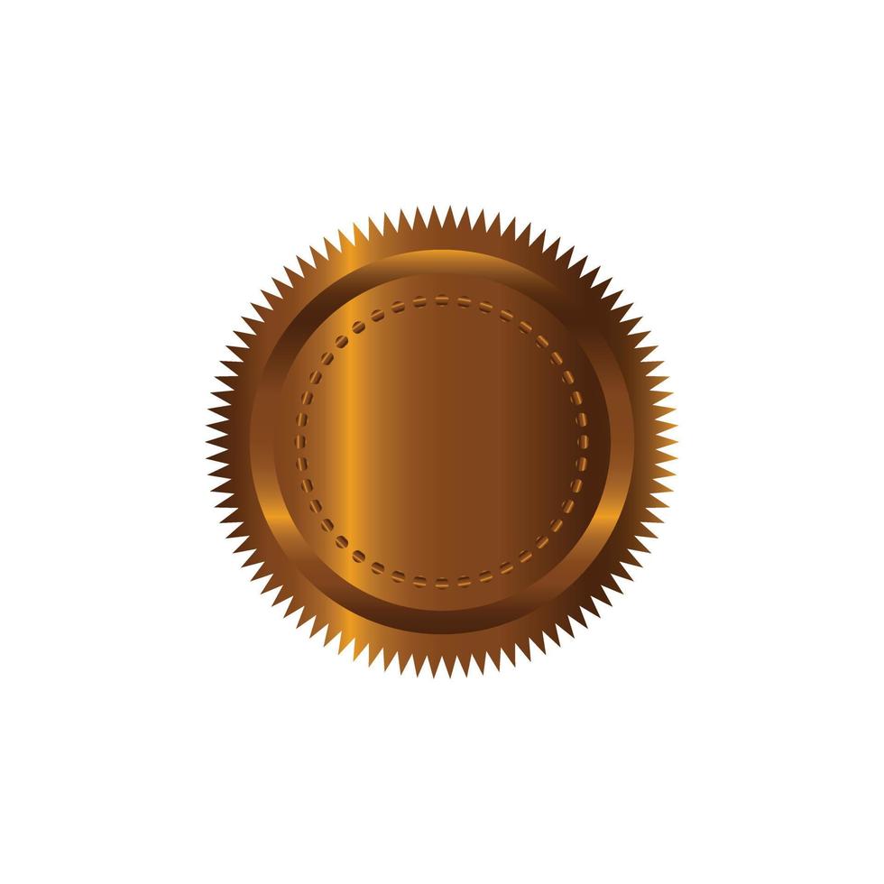vector illustratie certificaat goudfolie zegel of medaille geïsoleerd