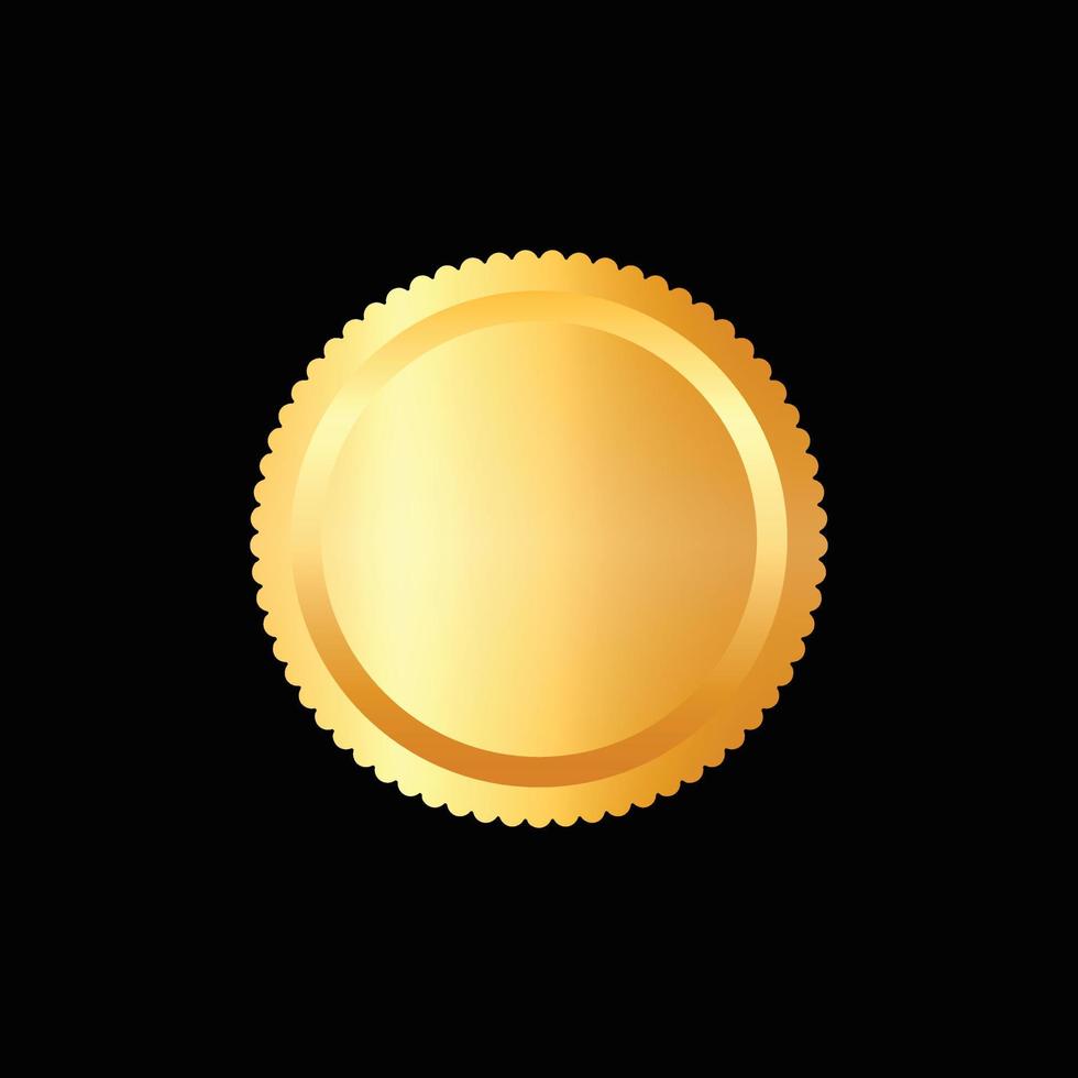 vector illustratie certificaat goudfolie zegel of medaille geïsoleerd
