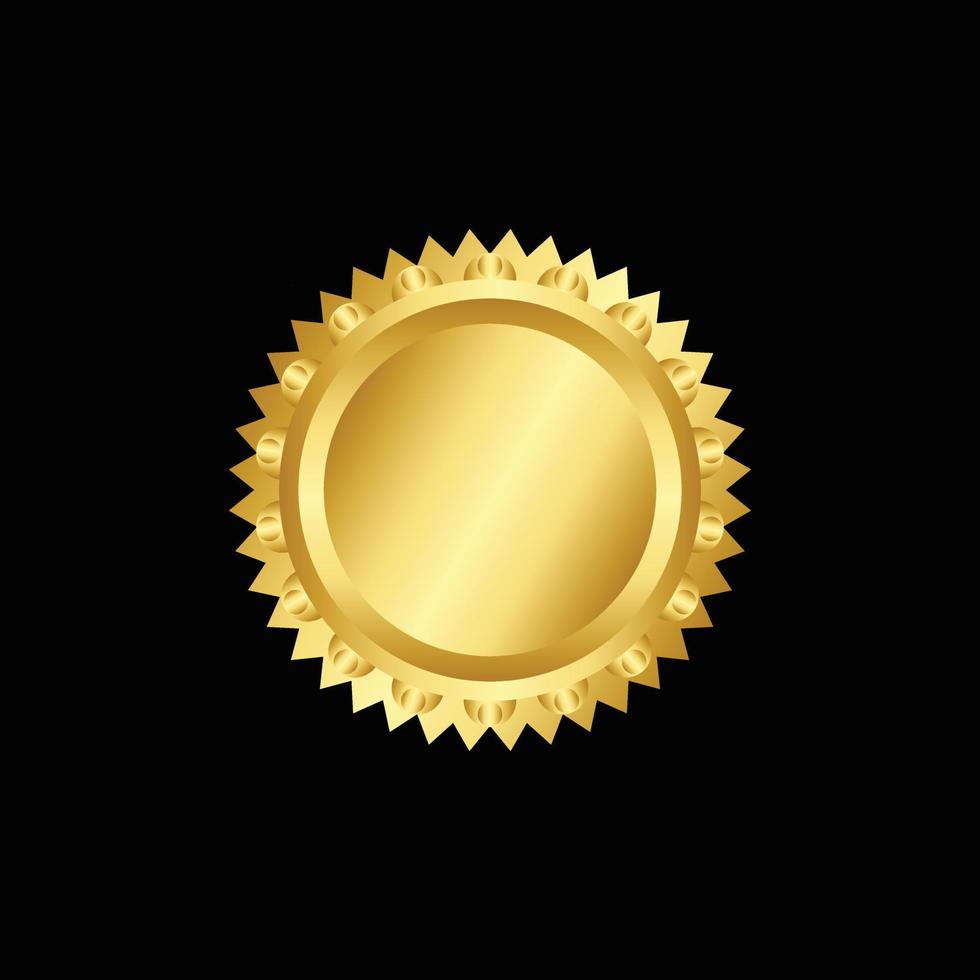vector illustratie certificaat 3d goud folie zegel of medaille geïsoleerd