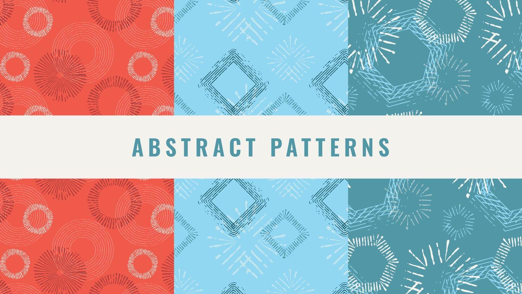 hand- getrokken abstract patroon verzameling vector