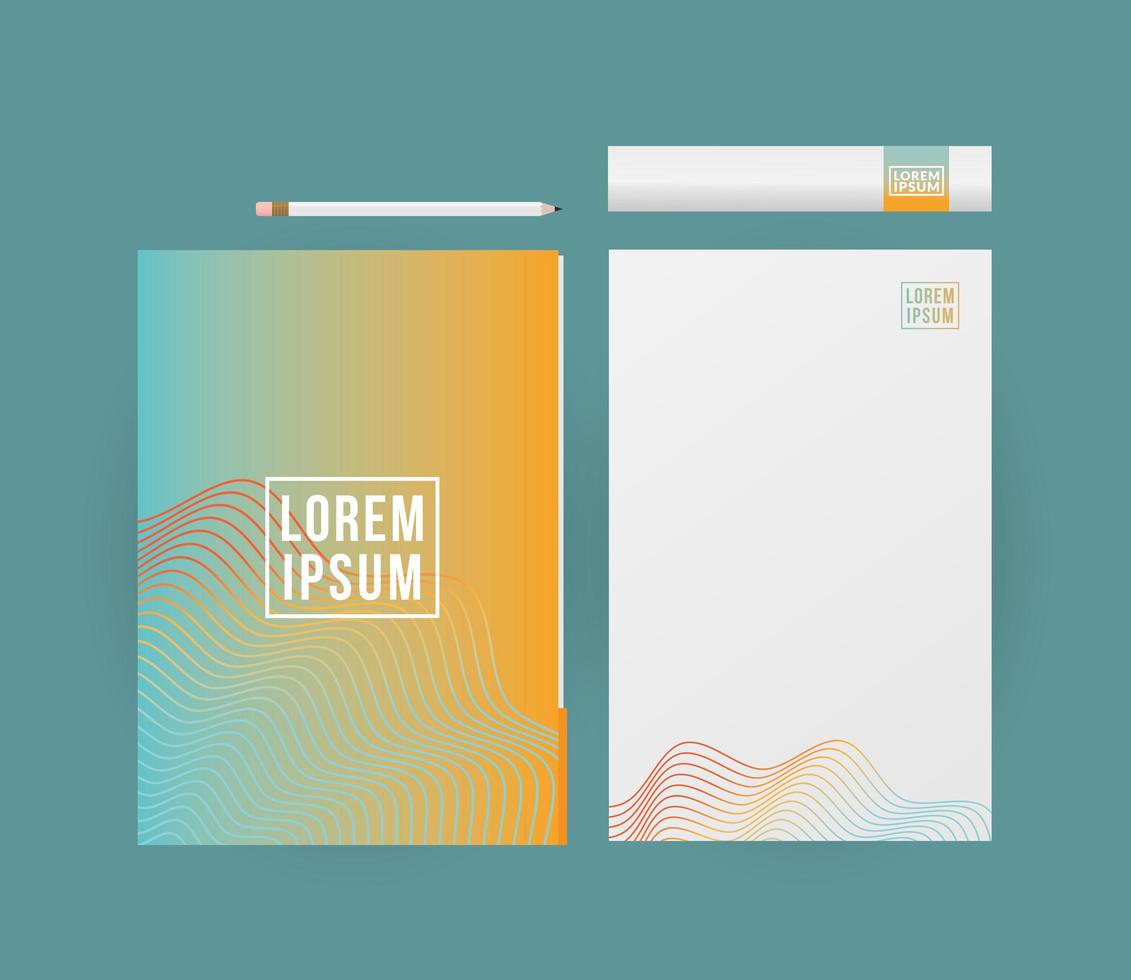 moderne briefpapier mock-up sjabloon vector