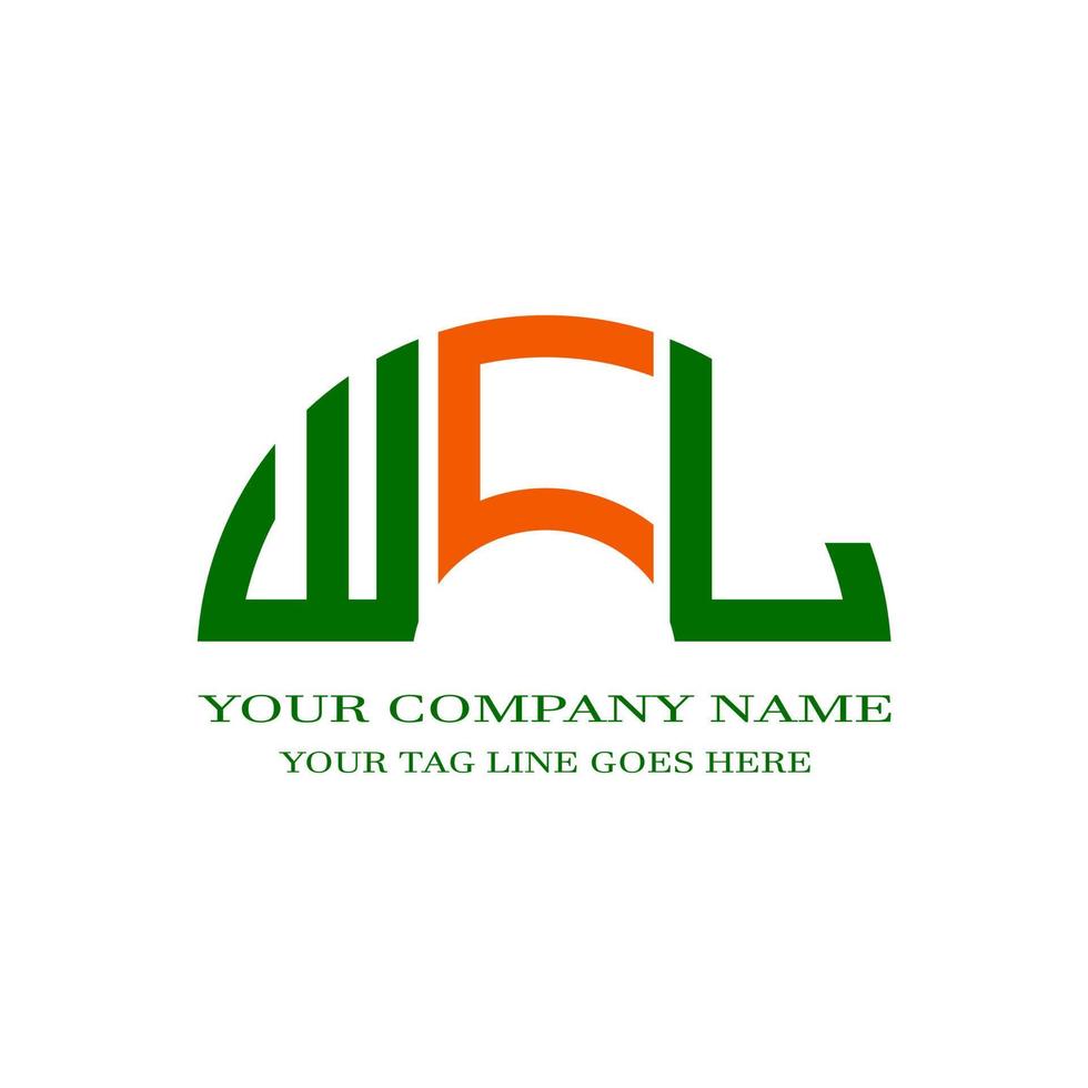 wcl letter logo creatief ontwerp met vectorafbeelding vector