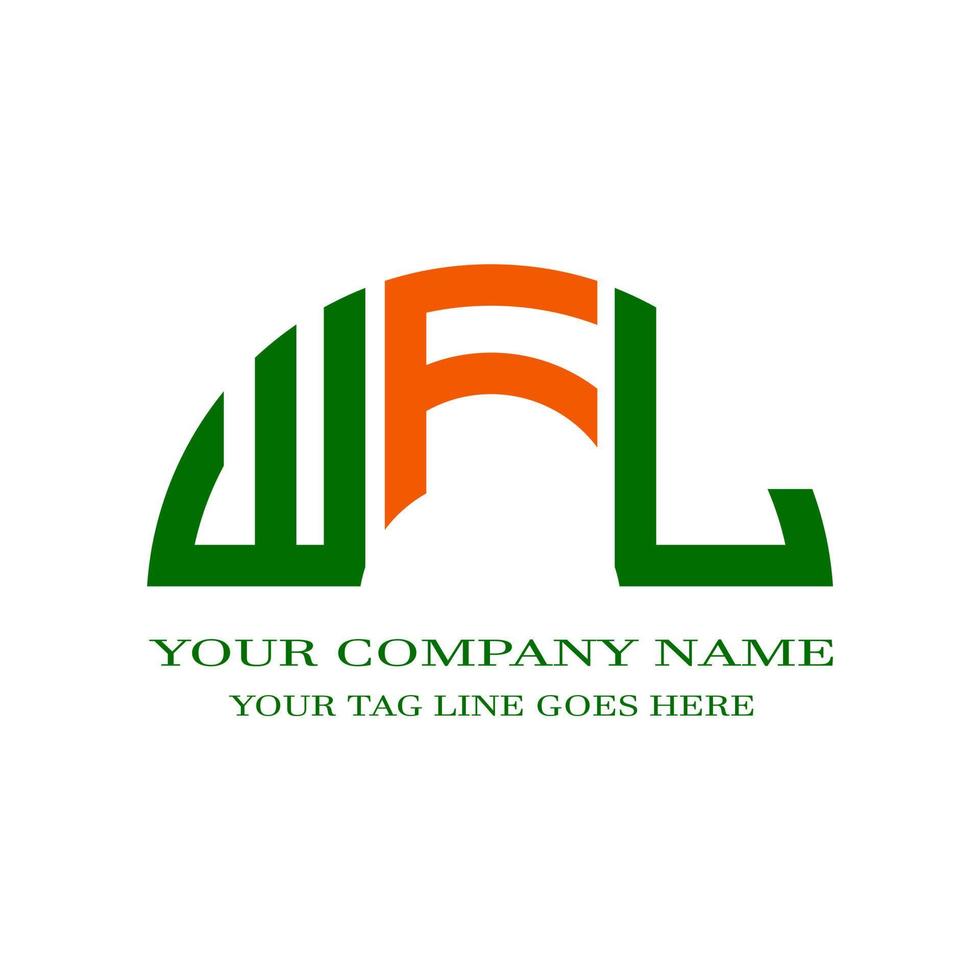 wfl letter logo creatief ontwerp met vectorafbeelding vector