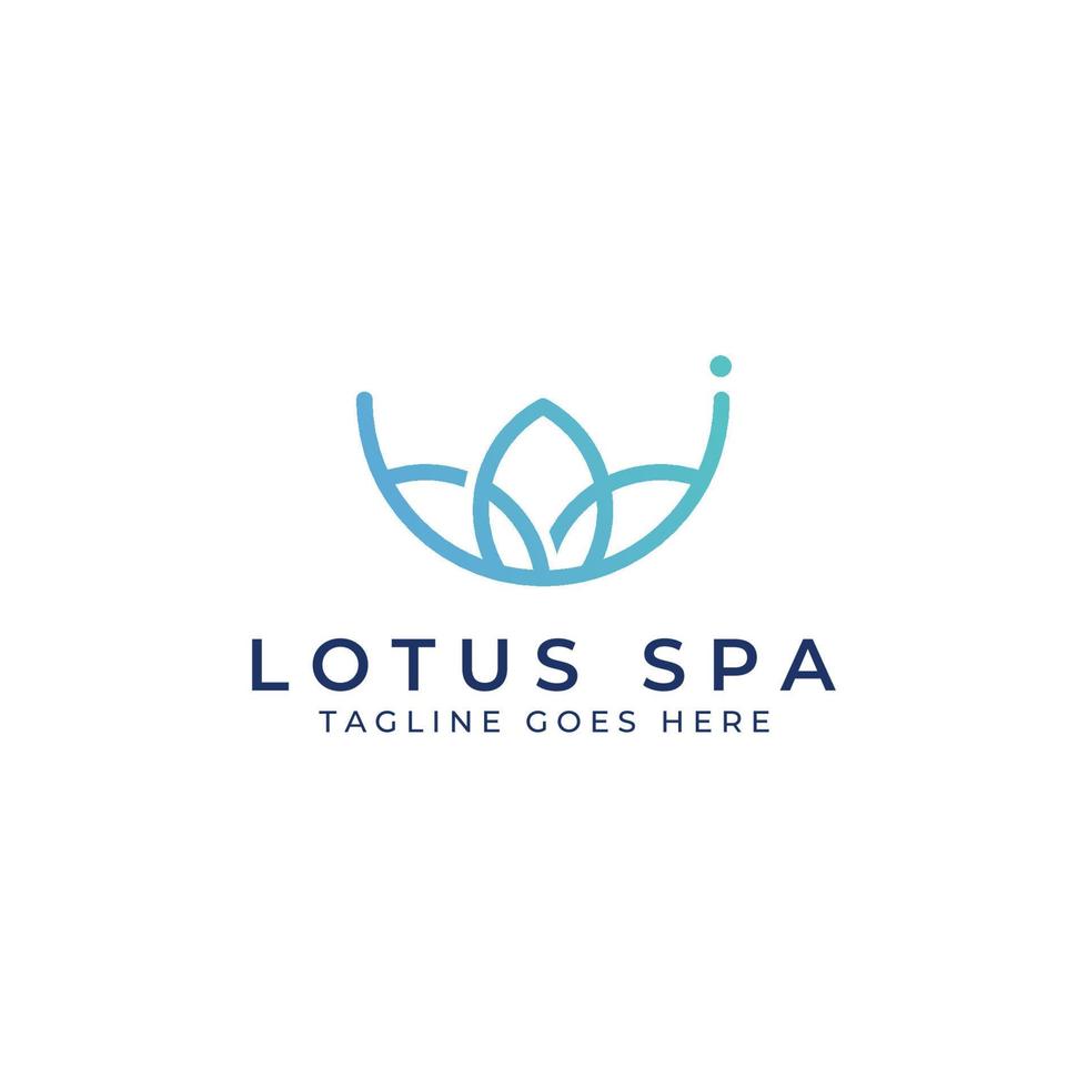 een mooie en natuurlijk mooie lotus spa-bloem, met een luxe en elegante lotusbloem vector illustratie bewerking, geschikt voor schoonheids- en cosmetische salons.