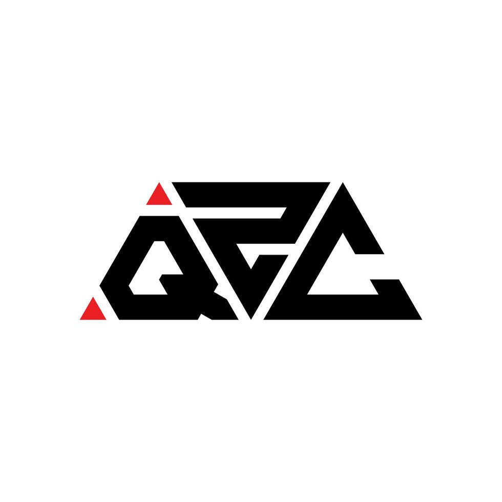 qzc driehoek brief logo ontwerp met driehoekige vorm. qzc driehoek logo ontwerp monogram. qzc driehoek vector logo sjabloon met rode kleur. qzc driehoekig logo eenvoudig, elegant en luxueus logo. qzc