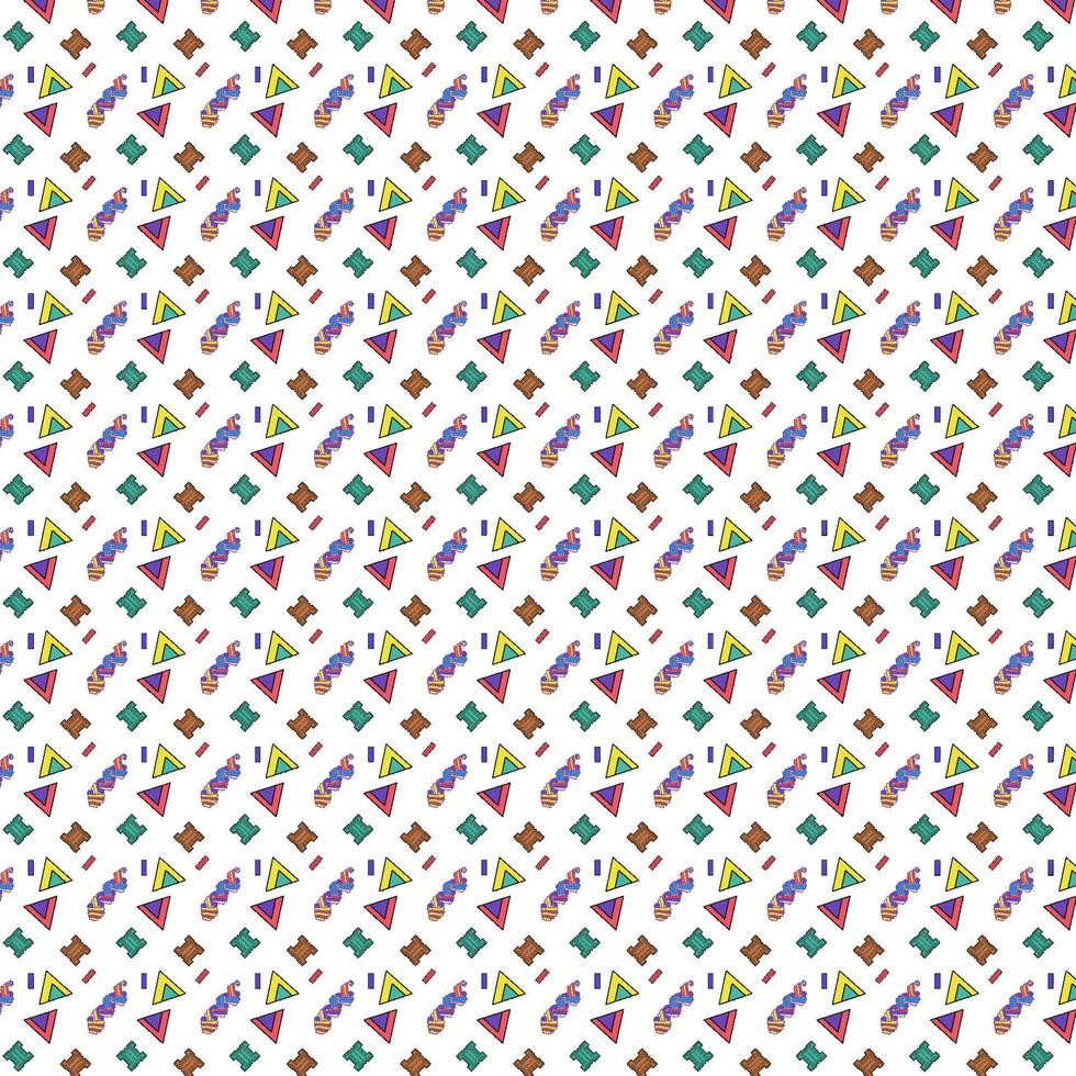 naadloos patroon met kleurrijk meetkundig vormen vector