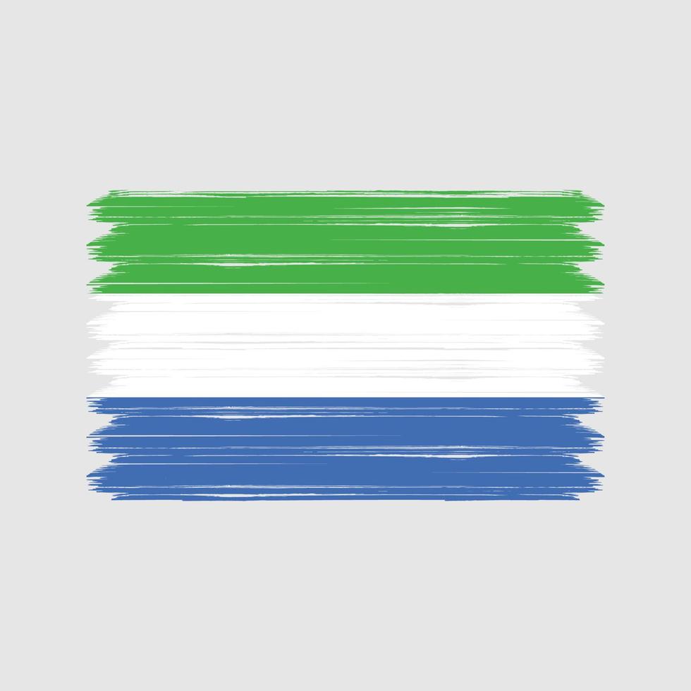 sierra leone vlag penseelstreken. nationale vlag vector