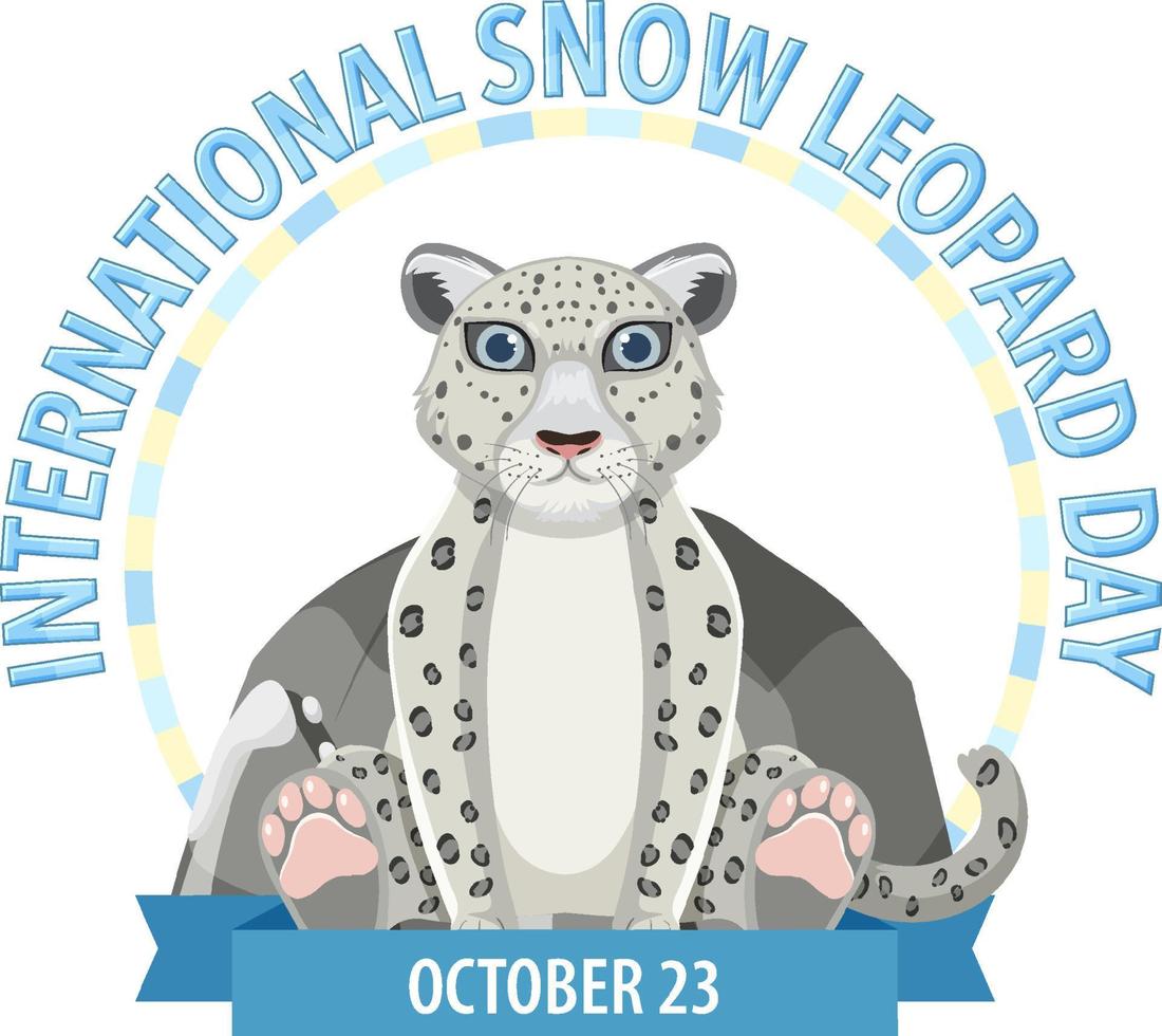 Internationale sneeuw luipaard logo concept vector