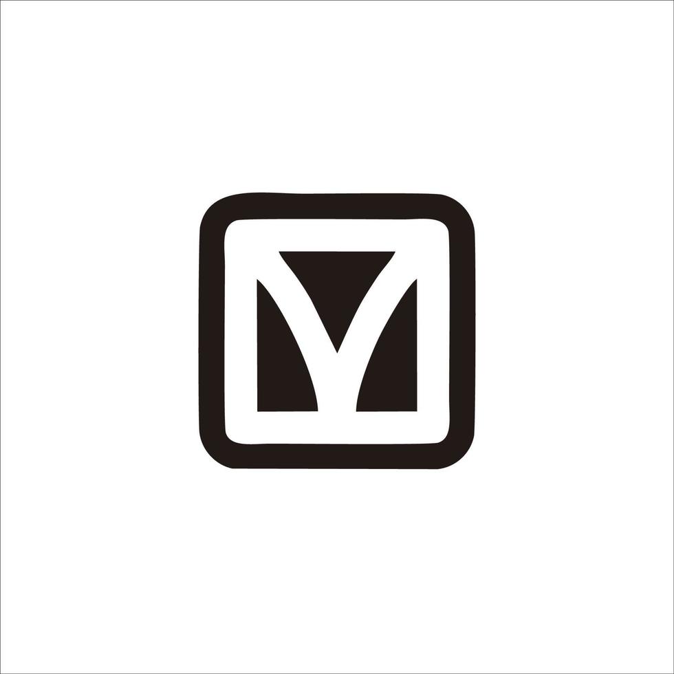 afdrukken ontwerp brief m logo voor uw merk en identiteit vector